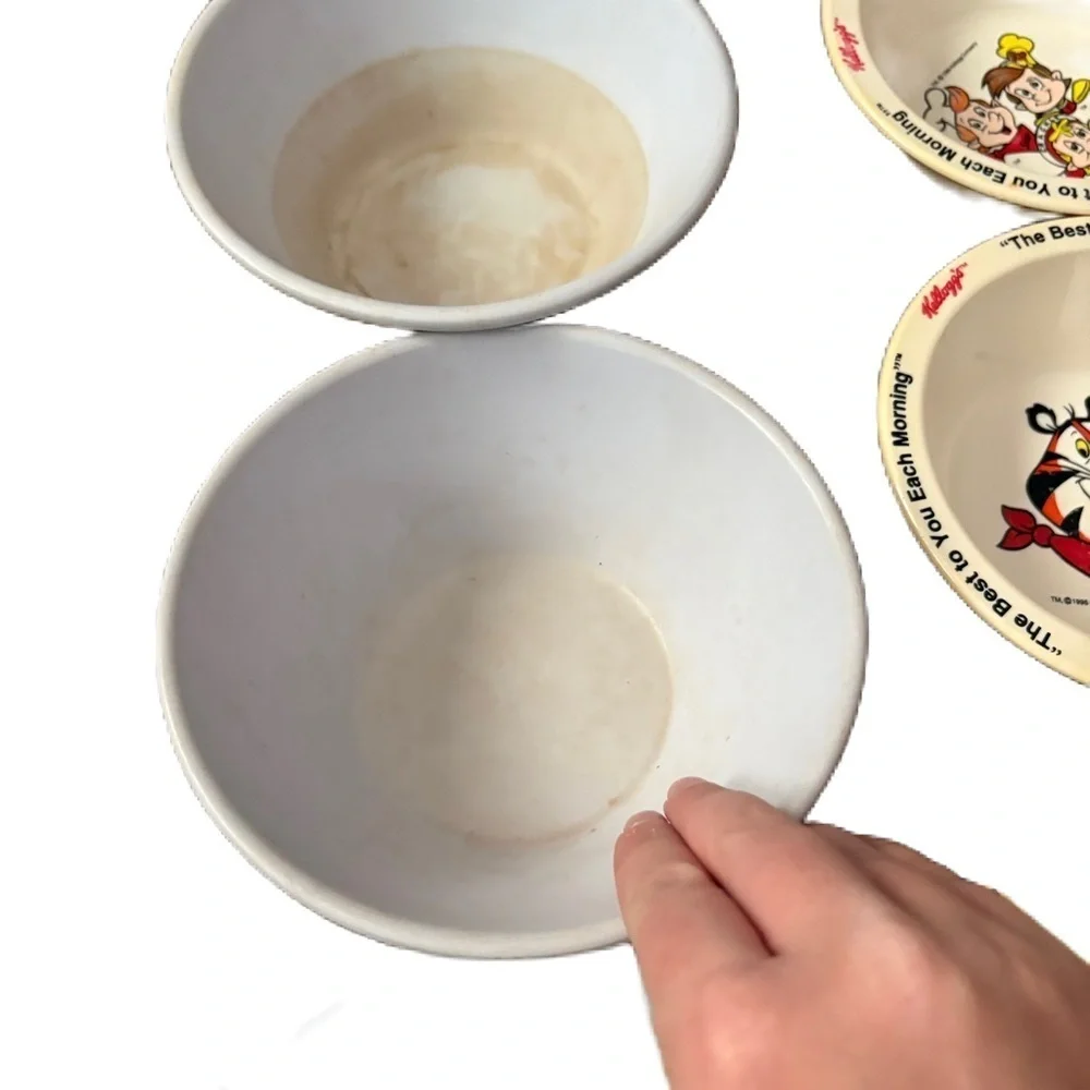 Vintage Kellogg's Character Bowl Bundle Fruit Loops Rice Krispies Frosted